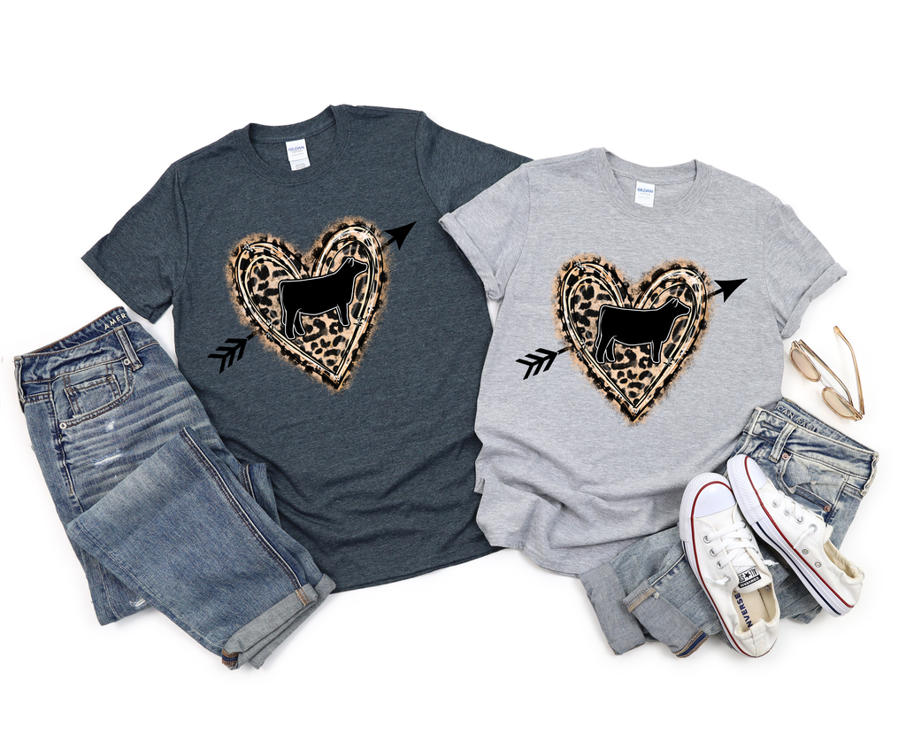 HCC Leopard Heart Stock Show T-Shirt – Hoosier Cotton Creative